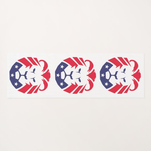 Patriots-Löwe Yogamatte (Rückseite (Horizontal))