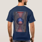 Patriot's Pride 3D: Amerikanische Flagge Inspirier T-Shirt (Rückseite)
