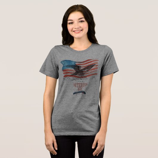 Patriots remembered grey Tri-Blend shirt (Vorderseite voll)