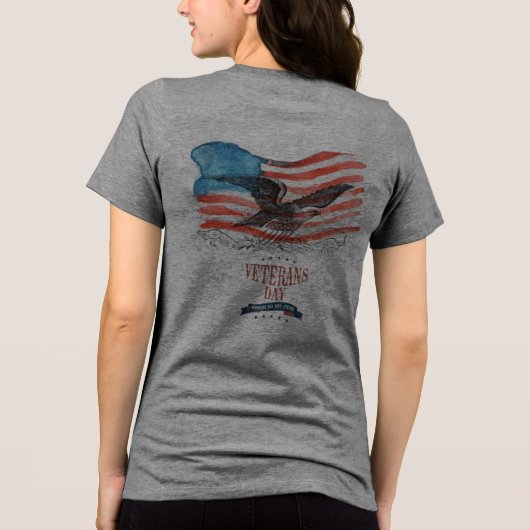 Patriots remembered grey Tri-Blend shirt (Rückseite)
