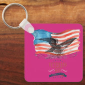 Patriots remembered magenta schlüsselanhänger (Vorderseite)