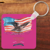 Patriots remembered magenta schlüsselanhänger (Rückseite)