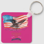 Patriots remembered magenta schlüsselanhänger (Rückseite)