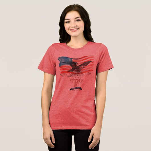 Patriots remembered red Tri-Blend shirt (Vorderseite voll)