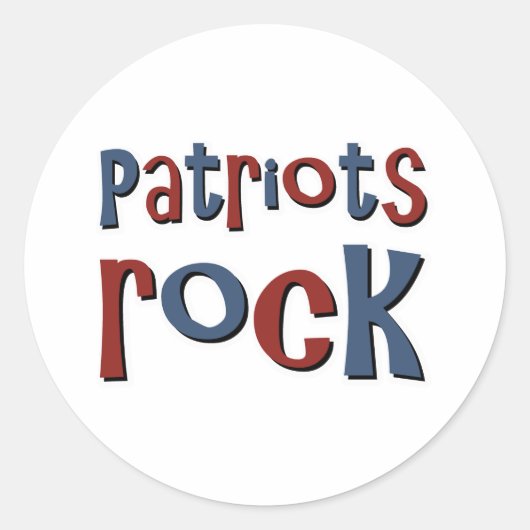 Patriots Rock Runder Aufkleber (Vorderseite)