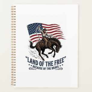 Patriotsches Cowboy-Land der Freien Western-Shirt  Planer