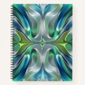 Patrón abstracto de ondas de Agua Notizblock (Vorderseite)