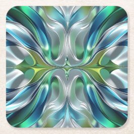 Patrón abstracto de ondas de Agua Rechteckiger Pappuntersetzer