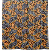 Patrón animal print con leopardo duschvorhang (Vorderseite)
