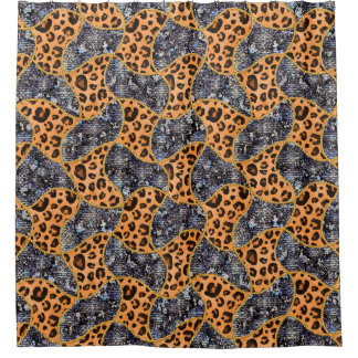 Patrón animal print con leopardo duschvorhang