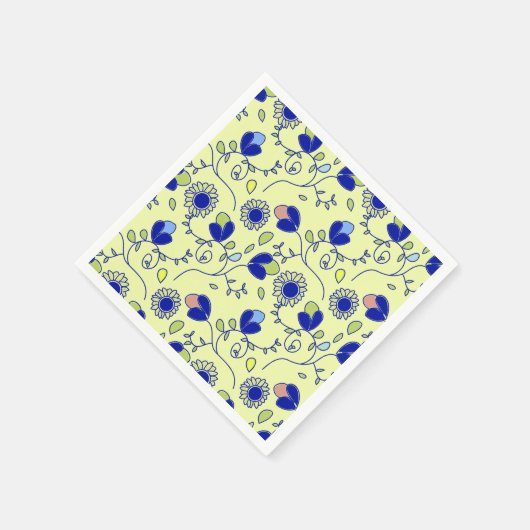 Patrón boho floral serviette (Ecke)