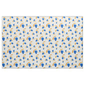 Patrón boho  pintado a mano amarillo y azul stoff (Fat Quarter (45,7 x 55,9 cm))