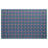 Patrón boho pintado a mano azul navy stoff (Yard (91,4 cm))