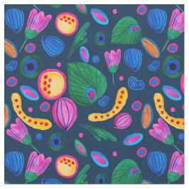 Patrón boho pintado a mano azul navy stoff