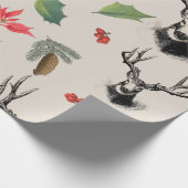 Patrón botánico de Navidad Geschenkpapier (Ecke)