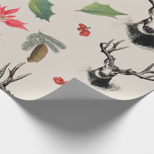 Patrón botánico de Navidad Geschenkpapier (Ecke)