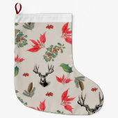 Patrón botánico de Navidad Großer Weihnachtsstrumpf (Vorderseite)