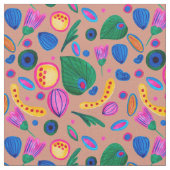 Patrón cozy boho terracota  stoff (Nahaufnahme)