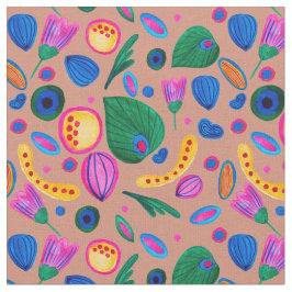 Patrón cozy boho terracota  stoff