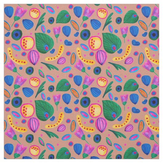 Patrón cozy boho terracota  stoff (Muster)