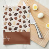 Patrón de caramelos de chocolate geschirrtuch (Viertel Falte)