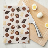 Patrón de caramelos de chocolate geschirrtuch (Viertel Falte)