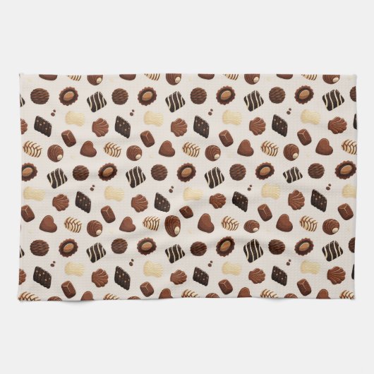 Patrón de caramelos de chocolate geschirrtuch (Horizontal)