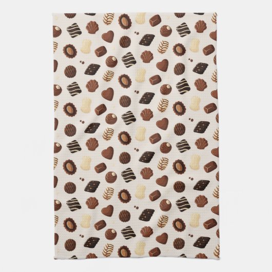 Patrón de caramelos de chocolate geschirrtuch (Vertikal)