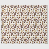 Patrón de dulces de chocolate geschenkpapier (Flach)