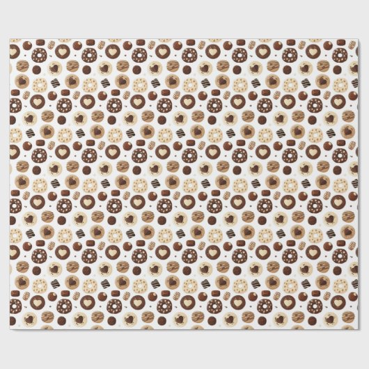Patrón de dulces de chocolate geschenkpapier (Flach)