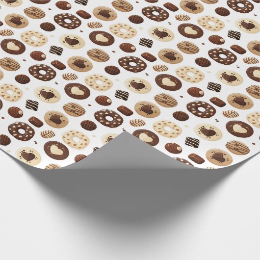 Patrón de dulces de chocolate geschenkpapier (Ecke)