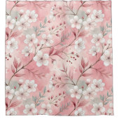Patrón de flor sakura rosado duschvorhang (Vorderseite)