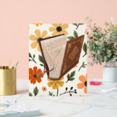 patron de flores y libros groovy acrylschild (Hochzeit)