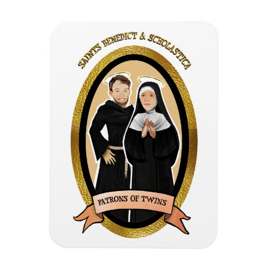 Patron Saints of Twins Icon Magnet (Vertikal)