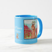 Patron St. Francis von Assisi Watercolor Geschenk Tasse (VorderseiteRechts)
