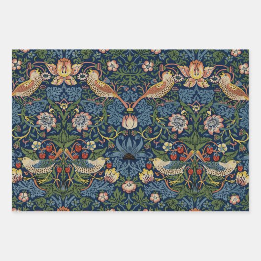 Patronen in einem Blumenbaum Geschenkpapier Set (Vorderseite)