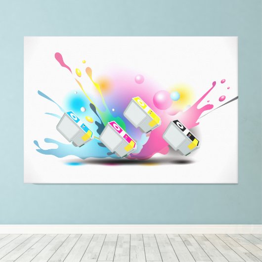 Patronenfarbe Leinwanddruck (Insitu (Holzboden))