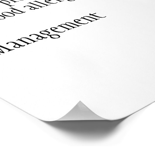 PATRONS LEBENSMITTELALLERGIEPOSTER POSTER (Ecke)