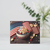 Patrotisches Dessert Postkarte (Stehend Vorderseite)