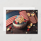 Patrotisches Dessert Postkarte (Vorne/Hinten)