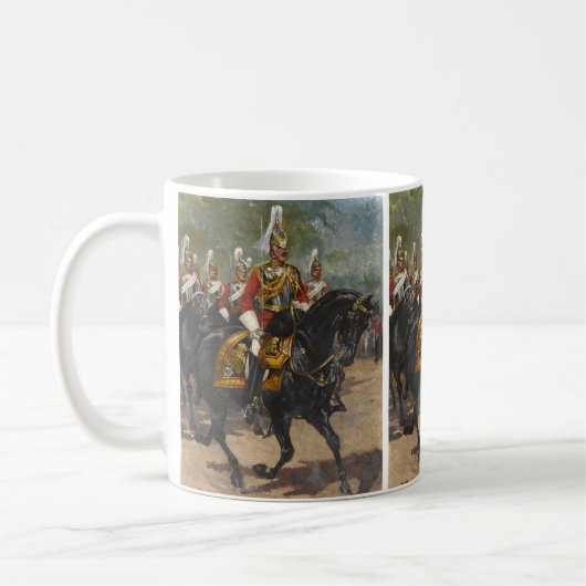 Patrouille der britischen 1st Life Guards der Hous Kaffeetasse (Links)
