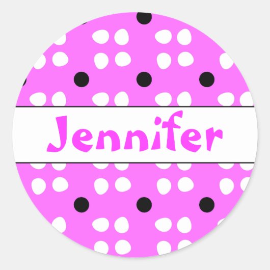 Patrouille Gepersonaliseerde Stippen Runder Aufkleber (Vorderseite)