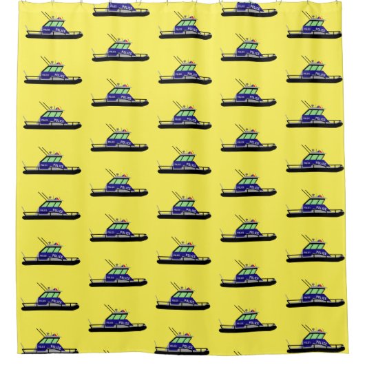 Patrouillenboot Duschvorhang (Vorderseite)