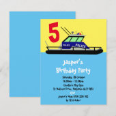 Patrouillenboot Einladung (Vorne/Hinten)