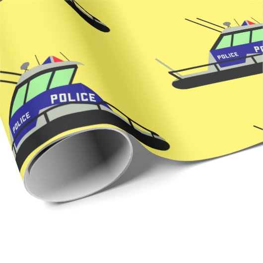 Patrouillenboot Geschenkpapier (Rolleneckpunkt)