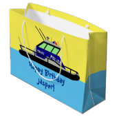 Patrouillenboot Große Geschenktüte (Rückseite Schrägansicht)
