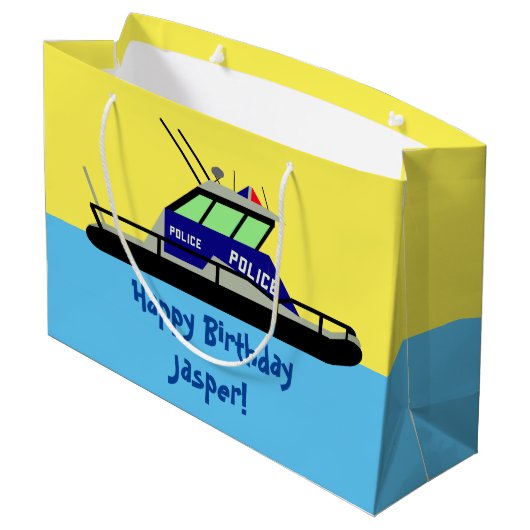 Patrouillenboot Große Geschenktüte (Rückseite Schrägansicht)