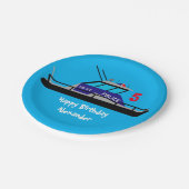 Patrouillenboot Pappteller (Schrägansicht)