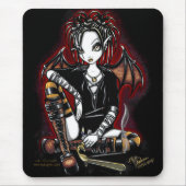 Patschulipflanzen-dunkle Feen-Weihrauch-Fantasie Mousepad (Vorne)