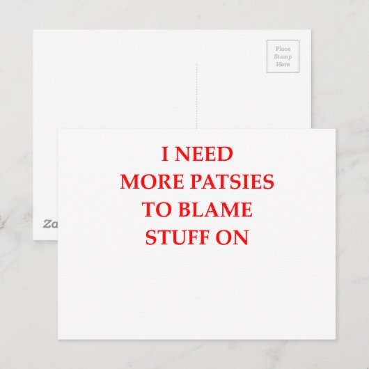 patsy postkarte (Vorne/Hinten)